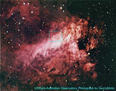 [Location of M17 HST Pic, AAT]