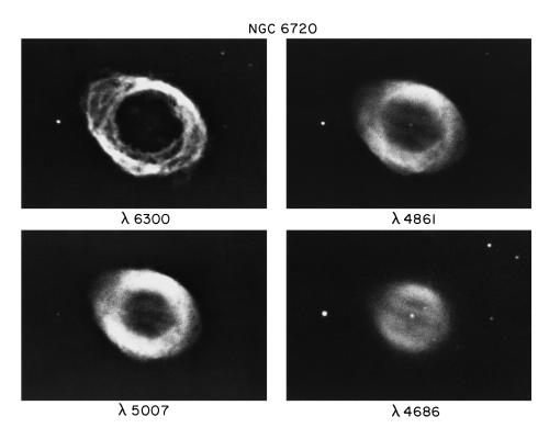 [M57, different filters, KPNO]