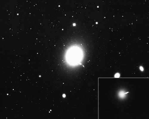 [M87 with jet inset, KPNO 4-m]
