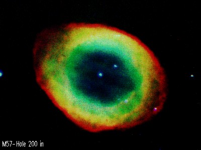 m57 ring nebula of color